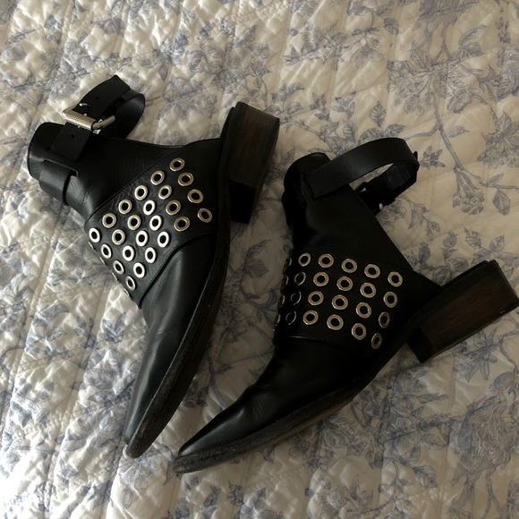 open back ankle boots